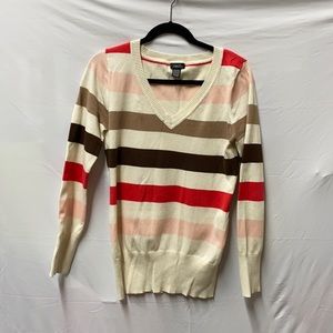 Cream, Brown and Pink Extra Large Rue 21 Lightweight Sweatshirt